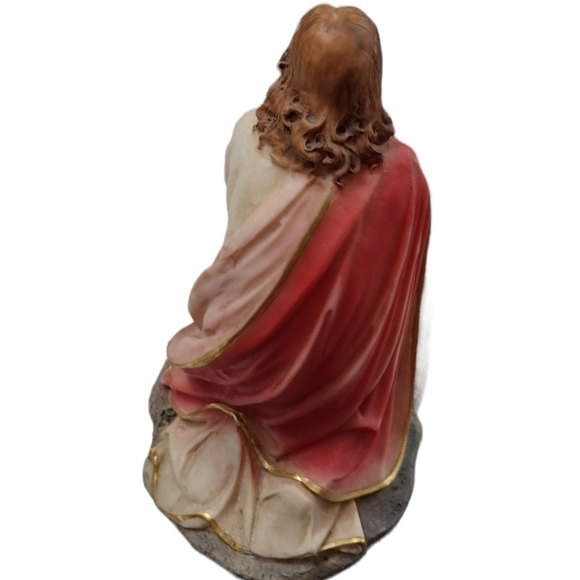 Jesus kneeling and praying in the garden figurine Statue with gold trim‎ - Picture 11 of 11